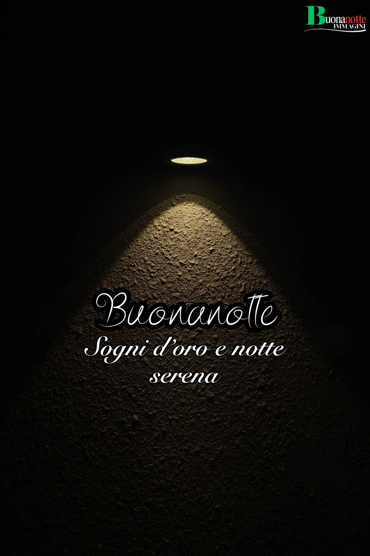 Luce nella notte con frasi buonanotte dolci